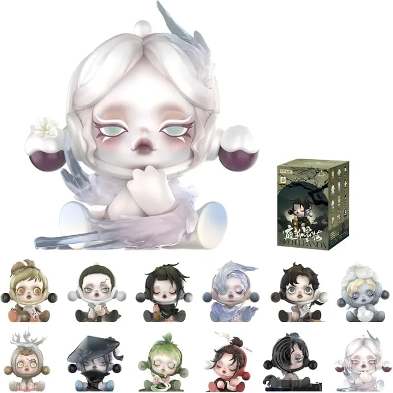 Pop mart skullpanda the ink plum blossom series figures